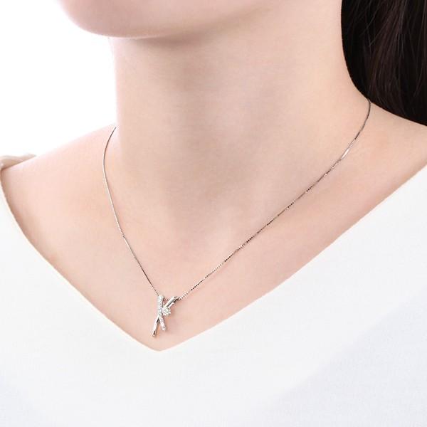 ジュエリーツツミ プラチナ鑑定書付ダイヤモンドネックレス(0.18