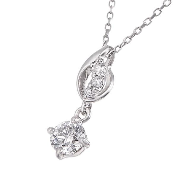 ジュエリーツツミ プラチナ鑑定書付ダイヤモンドネックレス（0.17