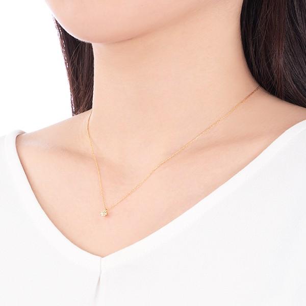 ジュエリーツツミ K18イエローゴールド鑑定書付ダイヤモンドネックレス