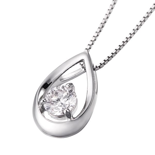 ジュエリーツツミ プラチナ鑑定書付ダイヤモンドネックレス（0.17