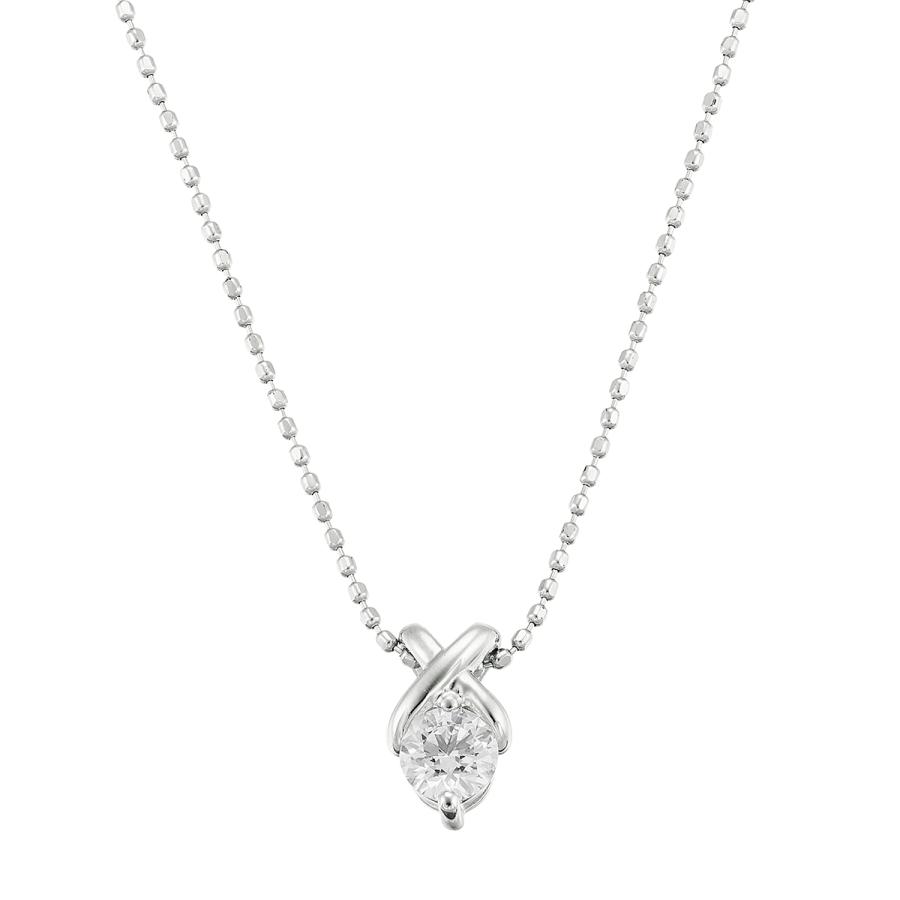 プラチナ鑑定書付ダイヤモンドネックレス（0.23カラット）