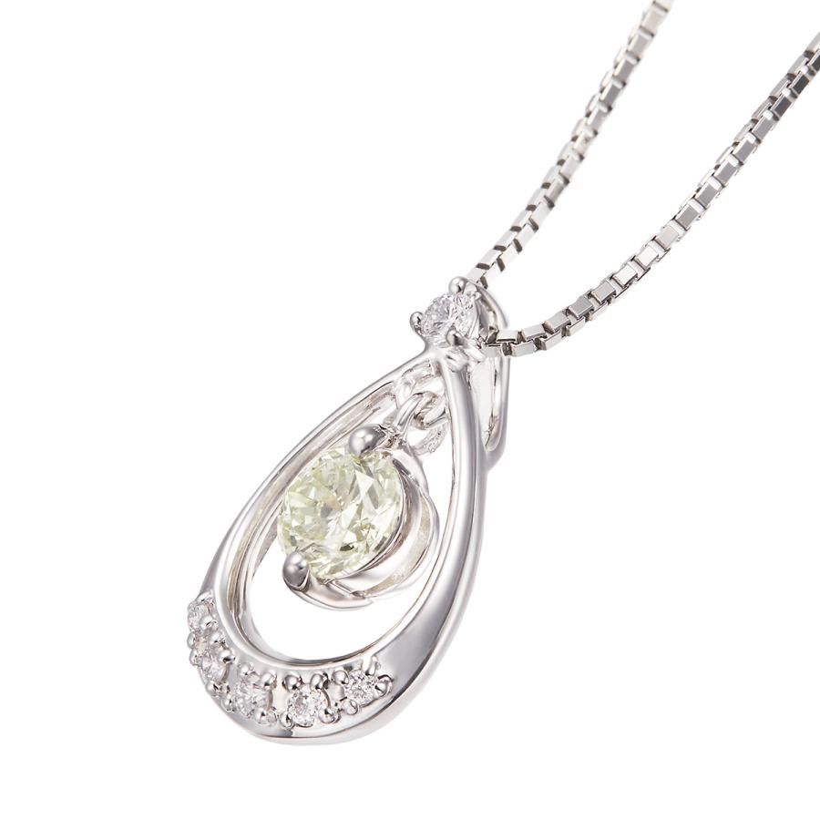 ジュエリーツツミ プラチナ鑑定書付ダイヤモンドネックレス（0.23