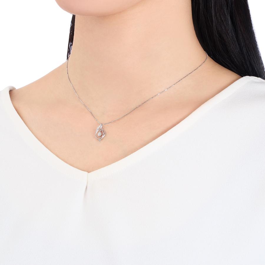 ジュエリーツツミ プラチナ鑑定書付ダイヤモンドネックレス（0.13