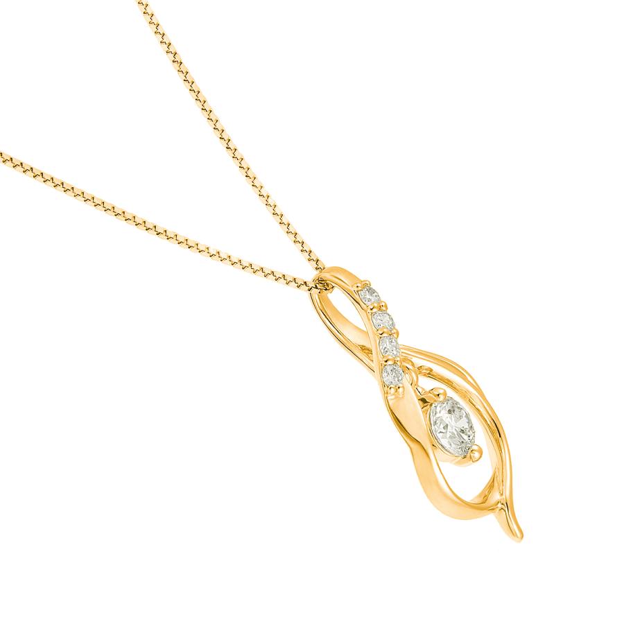 ジュエリーツツミ K18イエローゴールド鑑定書付ダイヤモンドネックレス