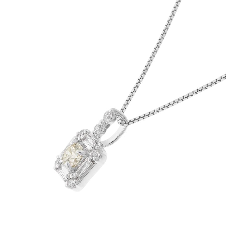 ジュエリーツツミ プラチナ鑑定書付ダイヤモンドネックレス（0.09