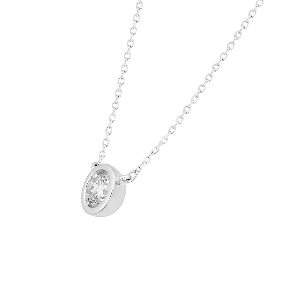 ジュエリーツツミ プラチナ鑑定書付ダイヤモンドネックレス（0.18