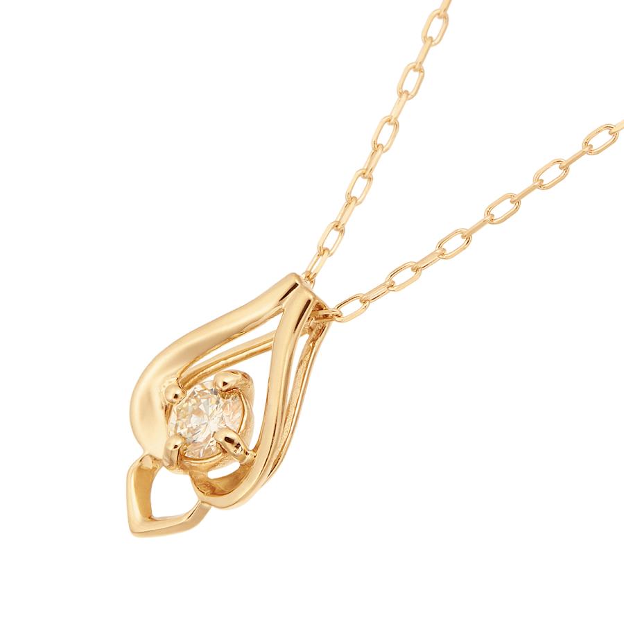 K18イエローゴールド ダイヤモンドネックレス　鑑定書付き ジュエリーツツミ K18イエローゴールド鑑定書付ダイヤモンド