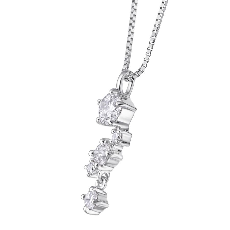 ジュエリーツツミ プラチナ鑑定書付ダイヤモンドネックレス（0.19