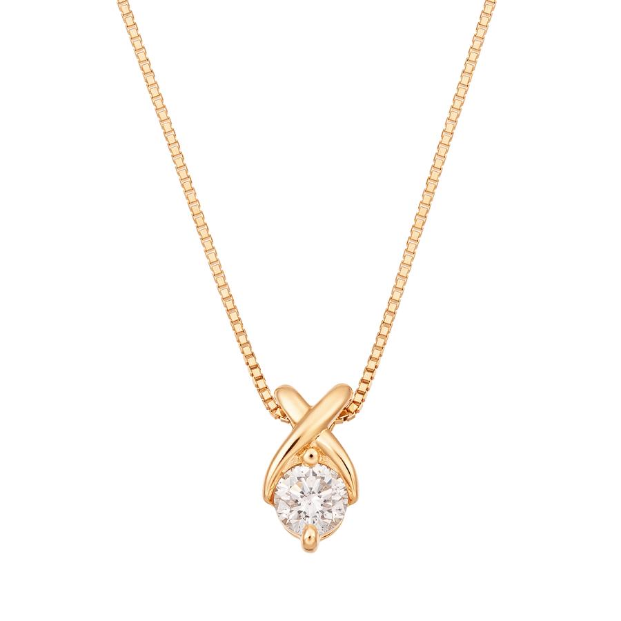 ジュエリーツツミ K18イエローゴールド鑑定書付ダイヤモンドネックレス