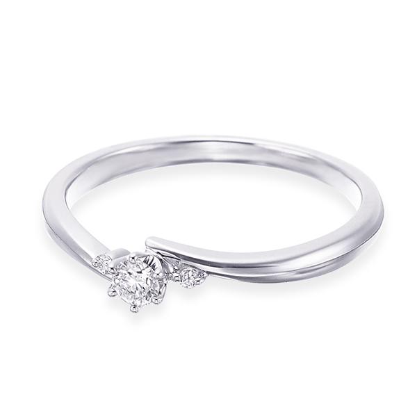 ジュエリーツツミ プラチナ鑑定書付ダイヤモンドリング（0.08カラット