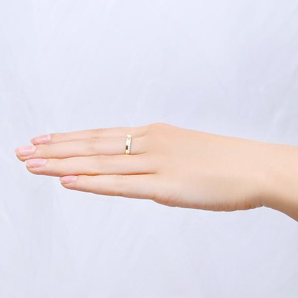 ジュエリーツツミ K18イエローゴールド鑑定書付ダイヤモンドリング