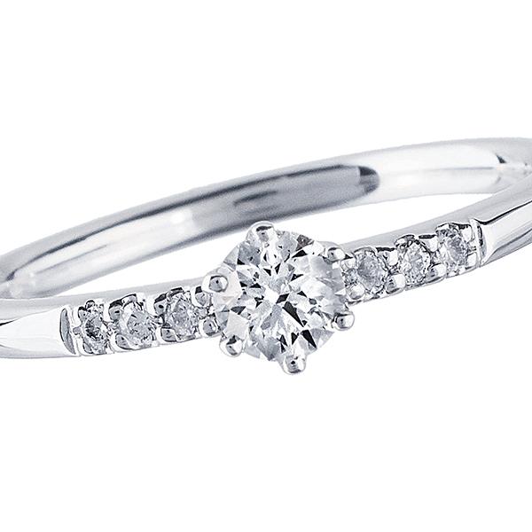 ジュエリーツツミ プラチナ鑑定書付ダイヤモンドリング（0.18カラット