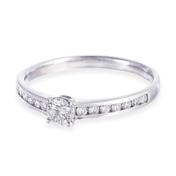 ジュエリーツツミ プラチナ鑑定書付ダイヤモンドリング（0.17カラット