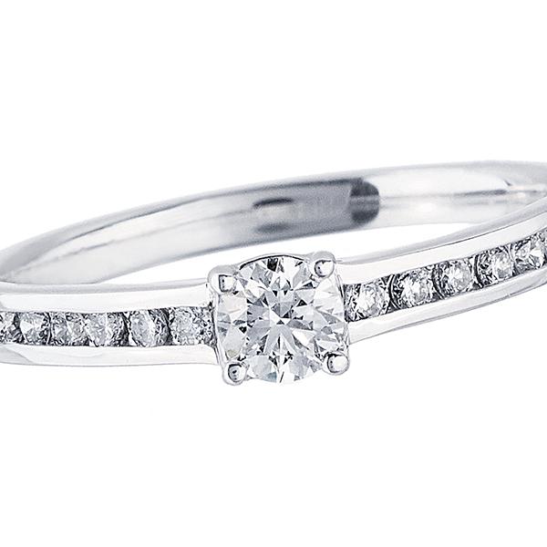 ジュエリーツツミ プラチナ鑑定書付ダイヤモンドリング（0.17カラット