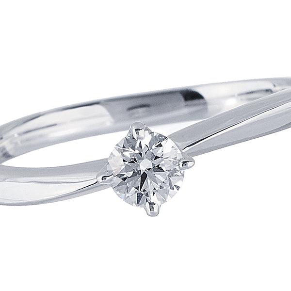 ジュエリーツツミ プラチナ鑑定書付ダイヤモンドリング（0.18カラット