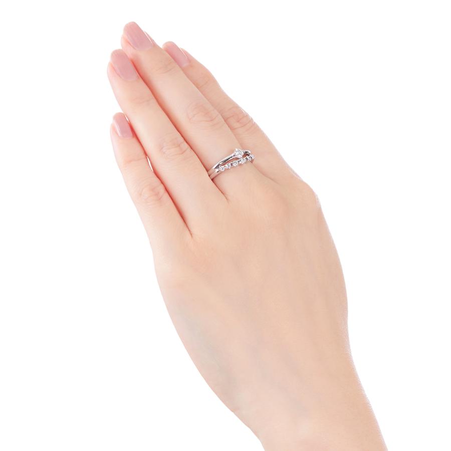 ジュエリーツツミ プラチナ鑑定書付ダイヤモンドリング（0.18カラット