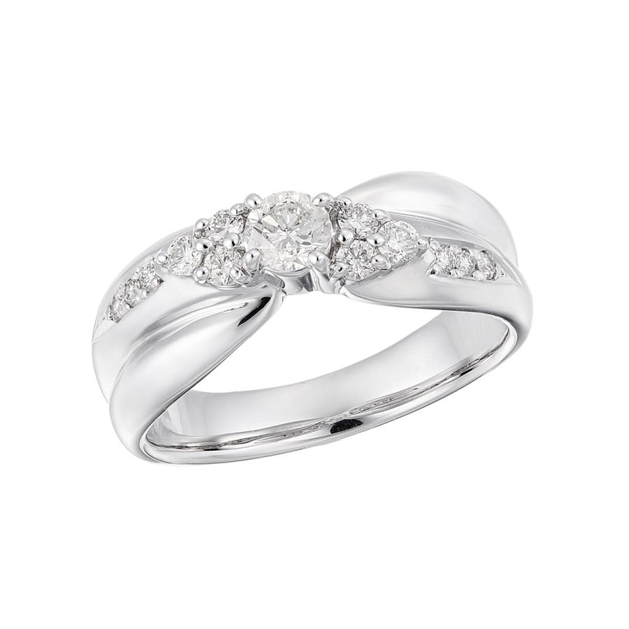 こちら即日発送　4℃ ダイヤモンドリング 　指輪　プラチナ　一石　鑑定カードあり 婚約指輪 プラチナ・ダイヤモンド0.45ct（Gカラー・SIクラス