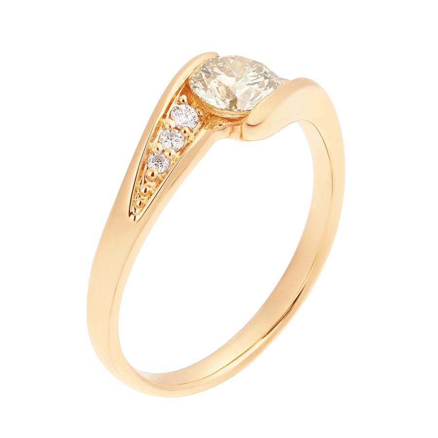 ジュエリーツツミ＊リング＊K18YG＊ダイヤモンド0.5カラット ジュエリーツツミ K18イエローゴールド鑑定書付ダイヤモンドリング