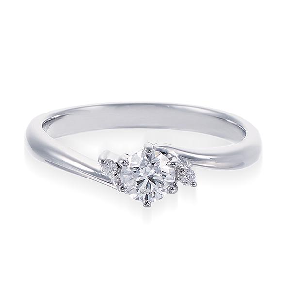 プラチナ鑑定書付ダイヤモンドリング（0.3カラット） :RKR357