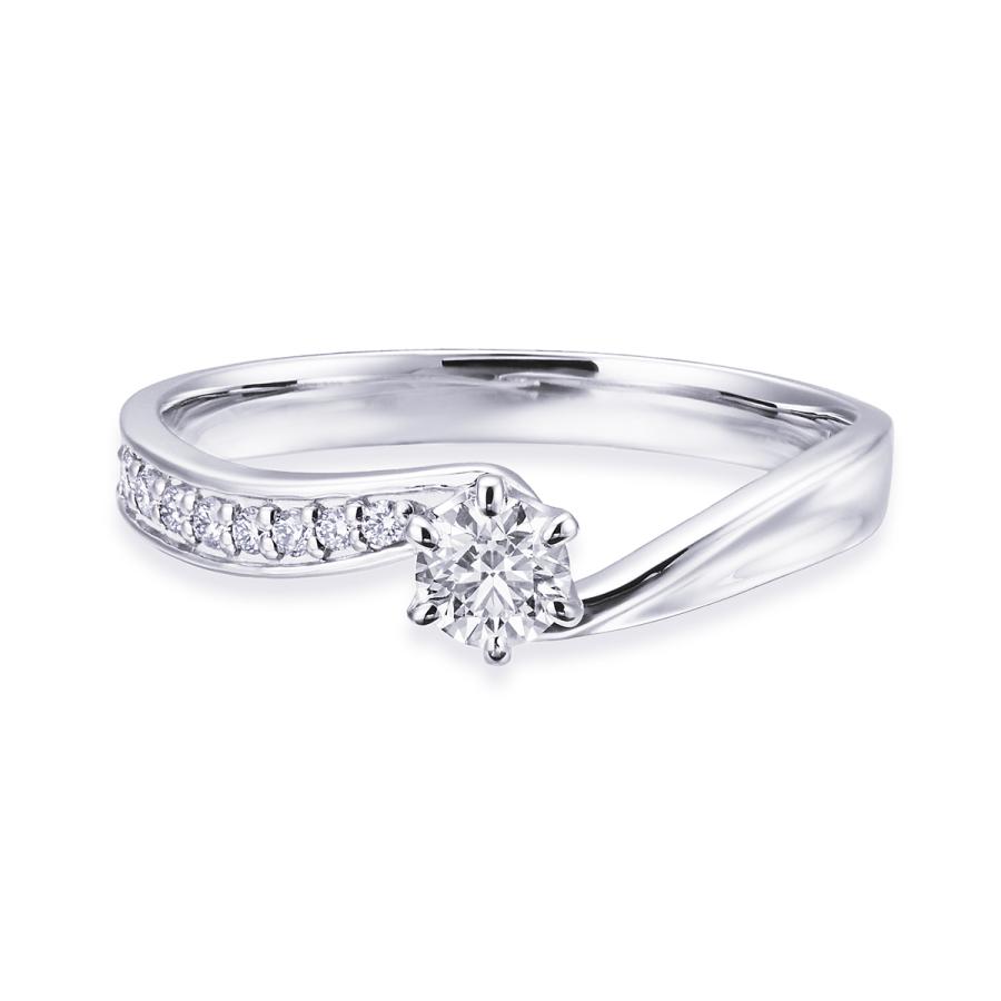 ジュエリーツツミ プラチナ鑑定書付ダイヤモンドリング（0.2カラット