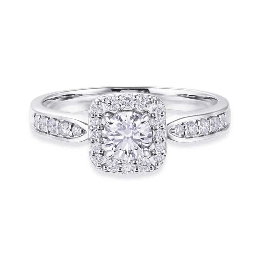 ジュエリーツツミ プラチナ鑑定書付ダイヤモンドリング（0.34カラット