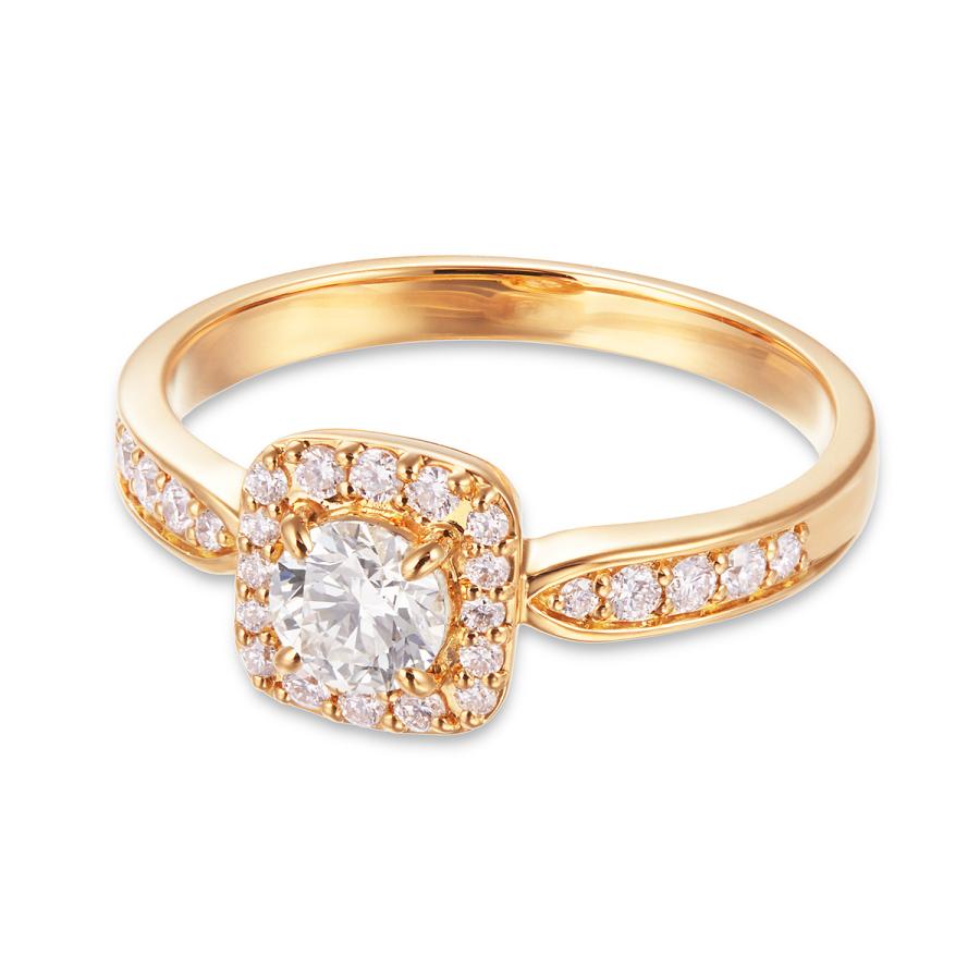 ジュエリーツツミ K18イエローゴールド鑑定書付ダイヤモンドリング