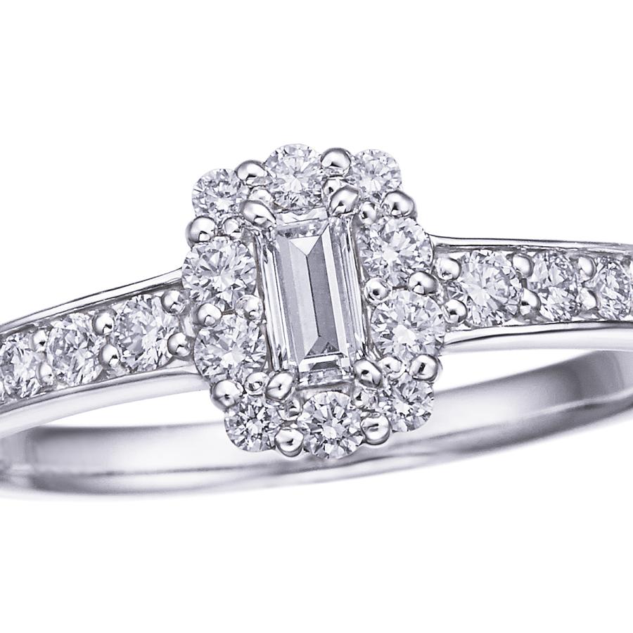 ジュエリーツツミ プラチナ鑑定書付ダイヤモンドリング（0.1カラット