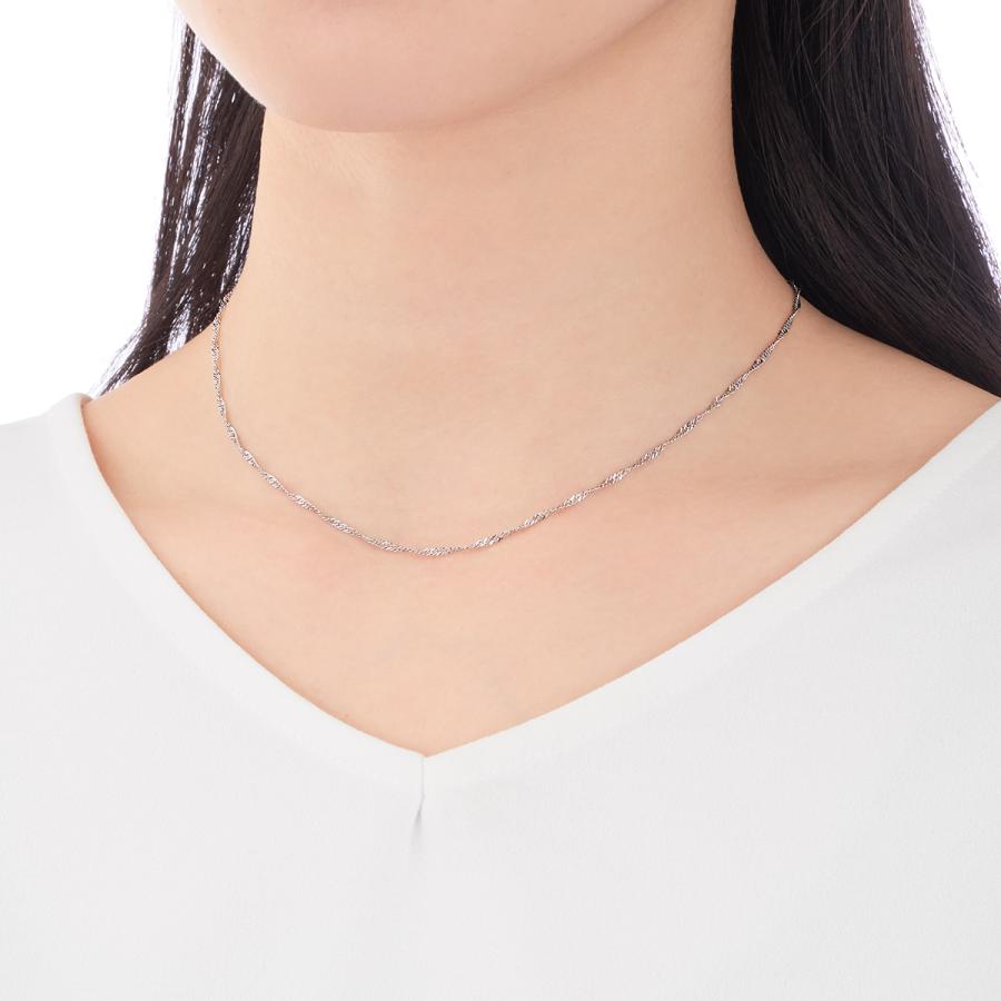 TSUTSUMI プラチナ（Pt850）スクリューチェーンネックレス 40cm