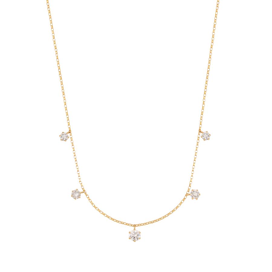 ジュエリーツツミ K18イエローゴールドダイヤモンドネックレス