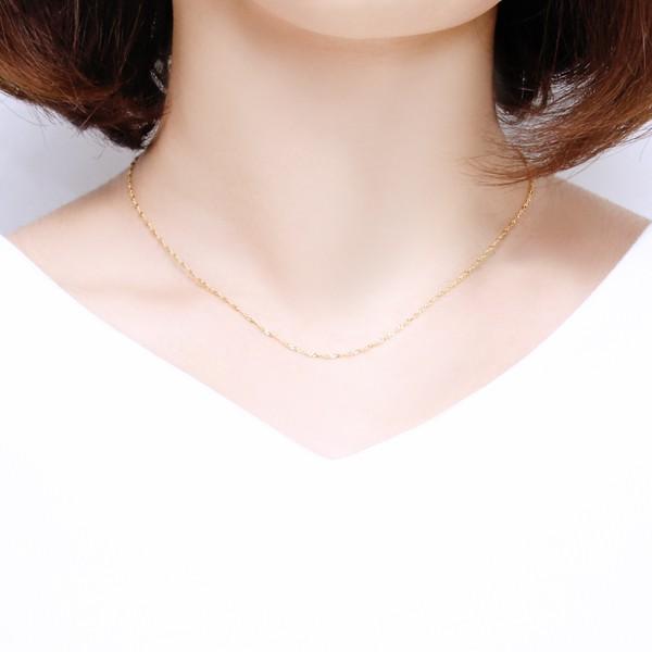 ジュエリーツツミ K18イエローゴールドネックレス（40cm