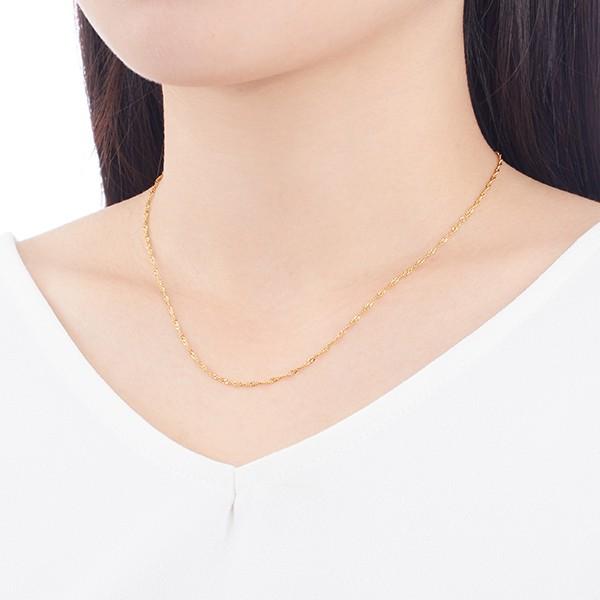 ジュエリーツツミ K18イエローゴールドネックレス（40cm