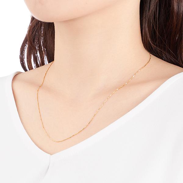 K18イエローゴールドネックレス 45cm Rnc569 ジュエリーツツミ 通販 Yahoo ショッピング