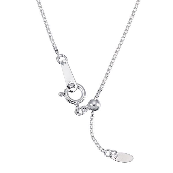 ジュエリーツツミ K14ホワイトゴールドロングネックレス（60cm