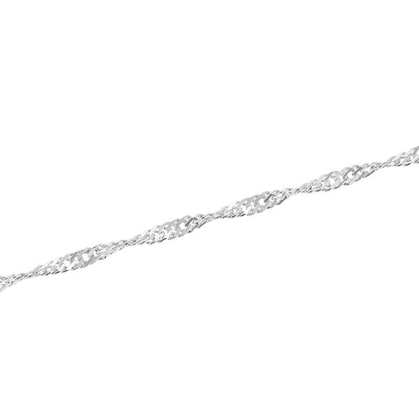 ジュエリーツツミ K14ホワイトゴールドネックレス（50cm 