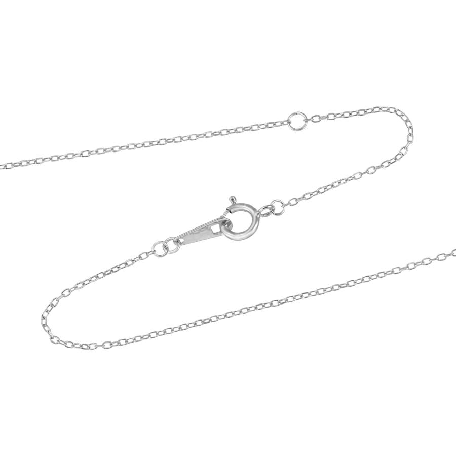 K10ホワイトゴールドネックレス 約40cm ジュエリーツツミ K10ホワイトゴールドネックレス（40cm