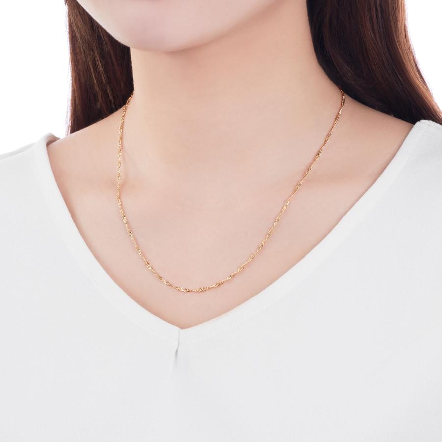 ツツミ k18 チェーンネックレス 45cm K18イエローゴールドネックレス（45cm）(RNC590)|TSUTSUMI