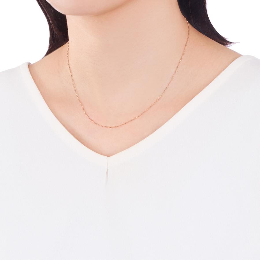 ジュエリーツツミ K18ピンクゴールドネックレス（40cm） : ジュエリー