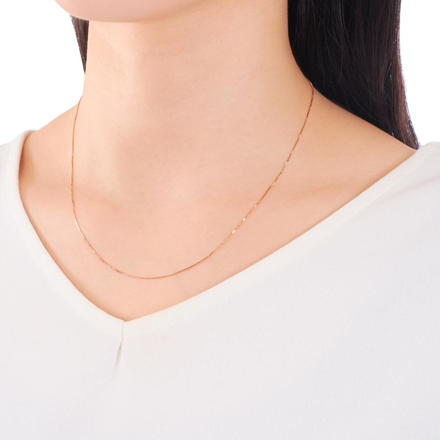 ジュエリーツツミ K18ピンクゴールドネックレス（45cm） : ジュエリー