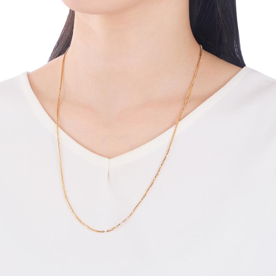 ジュエリーツツミ K18イエローゴールドロングネックレス（60cm