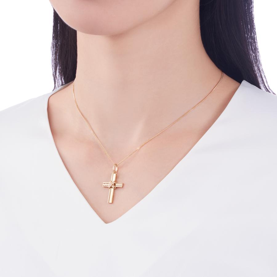 ジュエリーツツミ K18イエローゴールドダイヤモンドペンダント