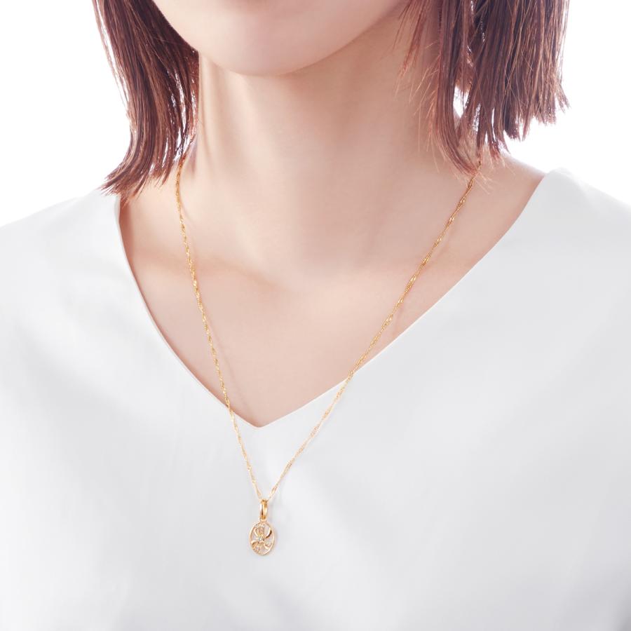 ジュエリーツツミ K18イエローゴールドダイヤモンドペンダント