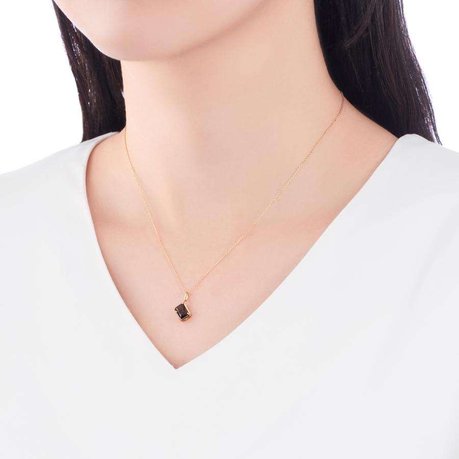 ジュエリーツツミ K18イエローゴールドスモーキークォーツペンダント