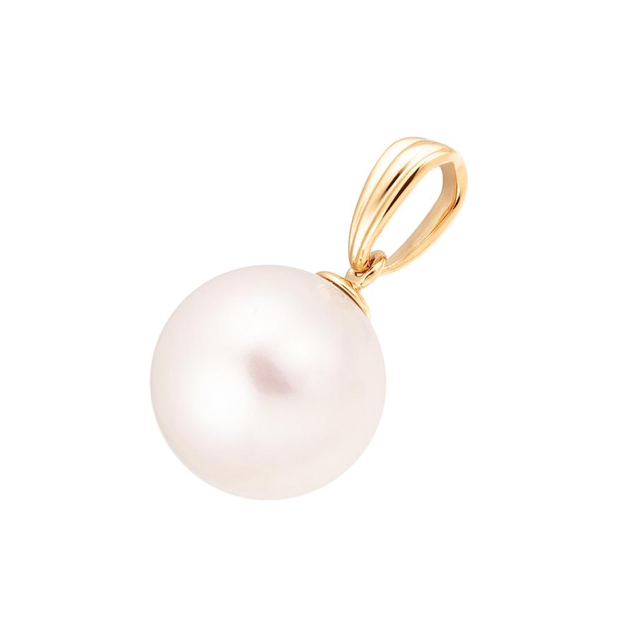 ジュエリーツツミ K18イエローゴールド淡水パールペンダント（8mm