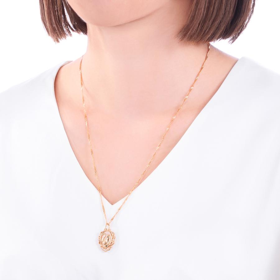 ジュエリーツツミ K10イエローゴールドホワイトサファイアペンダント