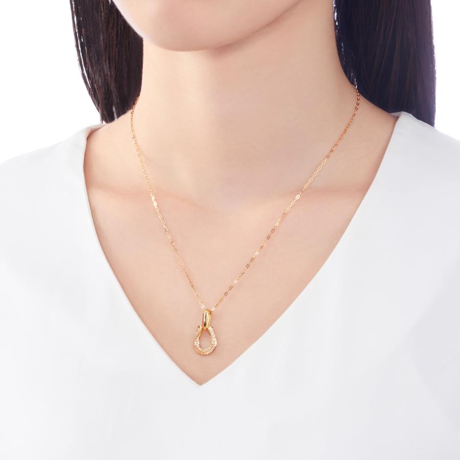 ジュエリーツツミ K18イエローゴールドダイヤモンドペンダント