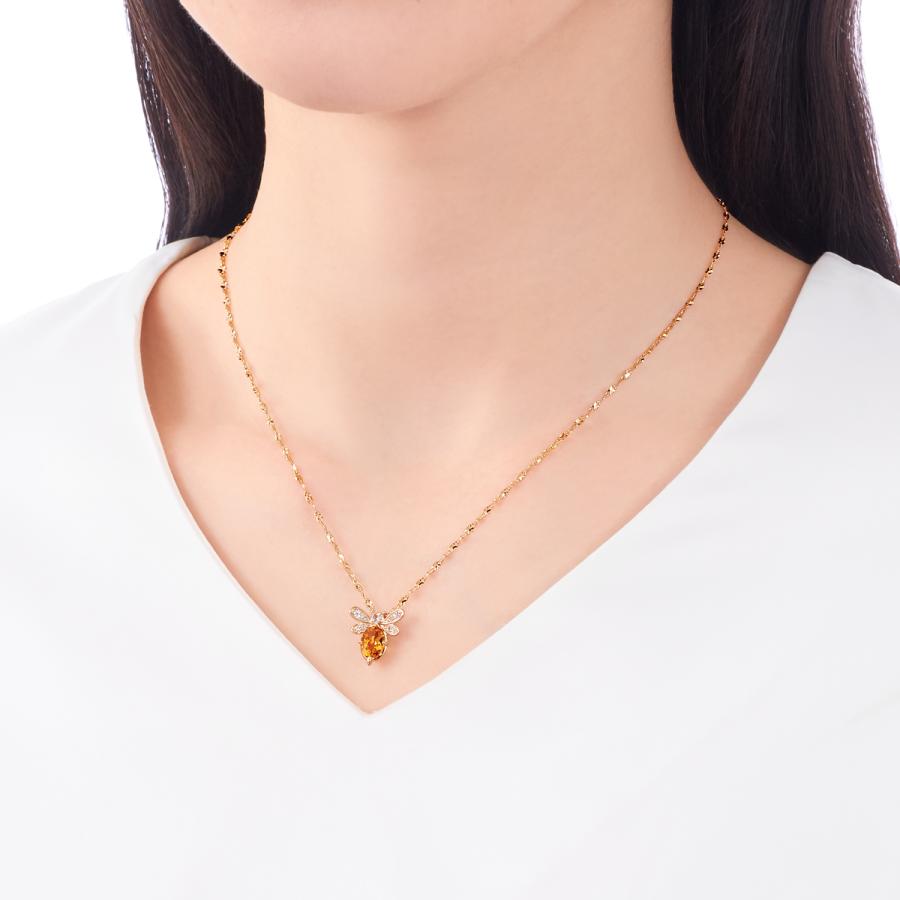 ジュエリーツツミ K10イエローゴールドシトリンペンダント