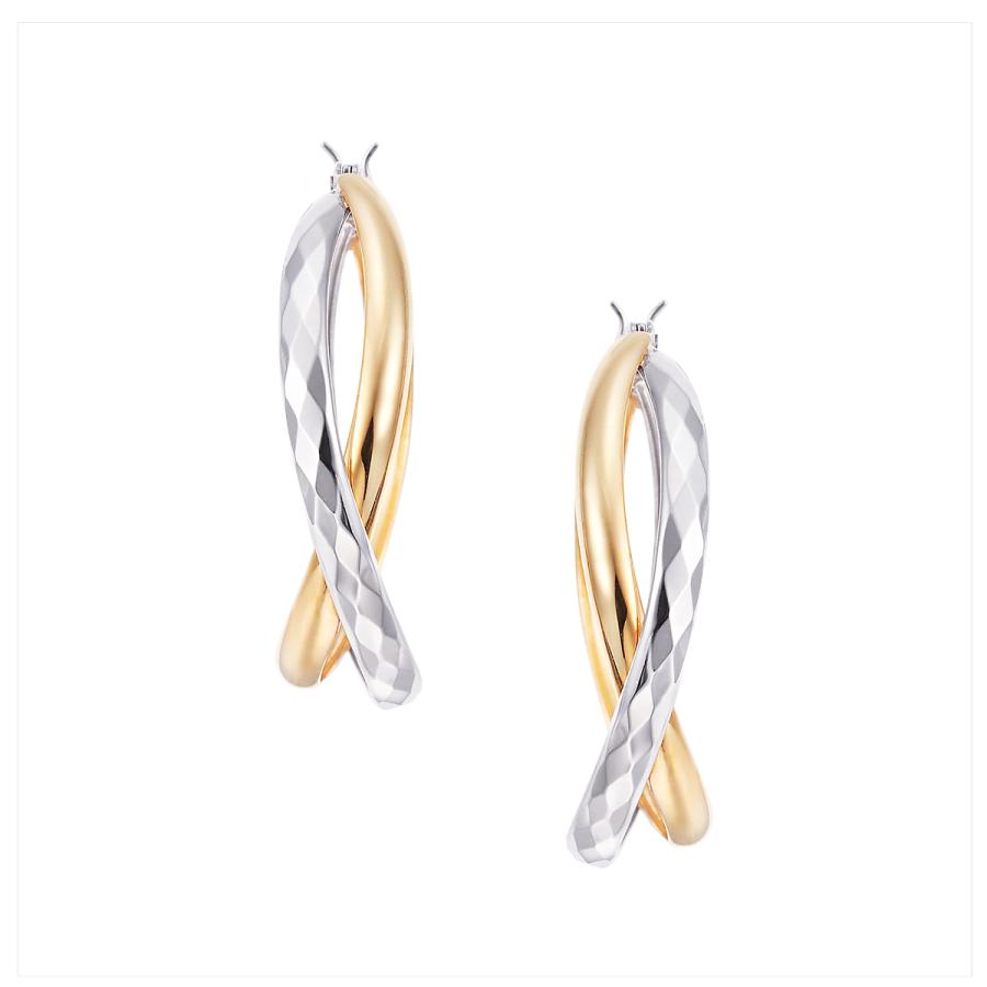 ツツミ K10ホワイトゴールド/K10イエローゴールドピアス ジュエリーツツミ K10イエローゴールド/K10ホワイトゴールド