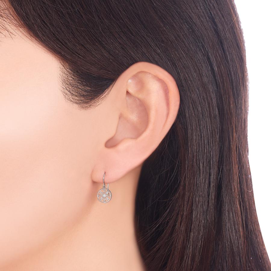 ジュエリーツツミ K10ホワイトゴールドダイヤモンドピアス