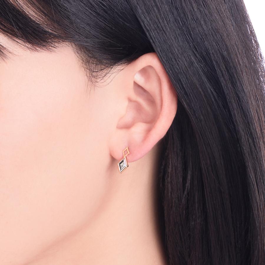 K10イエローゴールドブルートパーズピアス BLOOM（アクセサリー） ピアス 11月誕生石 K10 イエローゴールド