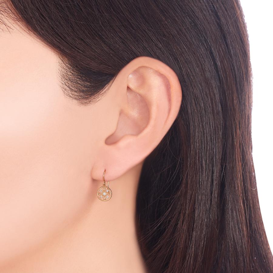 ジュエリーツツミ K10イエローゴールドダイヤモンドピアス